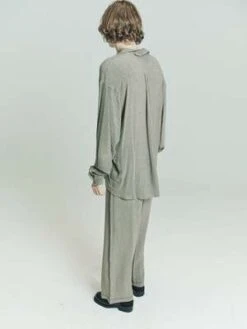 Our LegacyMuck Ruffle Viscose Initial Shirt - Khakhi -Grami Jean Shop Our Legacy Muck Ruffle Viscose Initial Shirt Khakhi 20230605185758