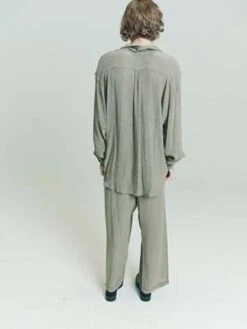 Our LegacyMuck Ruffle Viscose Initial Shirt - Khakhi -Grami Jean Shop Our Legacy Muck Ruffle Viscose Initial Shirt Khakhi 20230605185800