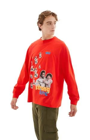 Martine RoseOversized Long Sleeve T-Shirt - Red 4 Martine RoseOversized Long Sleeve T-Shirt - Red - Image 2