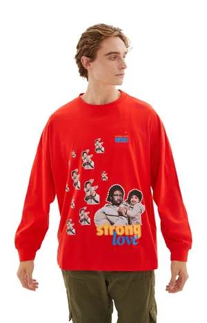 Martine RoseOversized Long Sleeve T-Shirt - Red 3 Martine RoseOversized Long Sleeve T-Shirt - Red