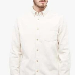 Portuguese FlannelLobo Corduroy Shirt - Ecru -Grami Jean Shop PORTUGUESE FLANNEL Lobo Ecru Corduroy Shirt 20230906222741 1