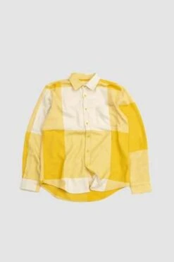 Portuguese FlannelPlacement Shirt - Ecru/Yellow -Grami Jean Shop Placement Shirt Ecru Yellow 20231020170708 1