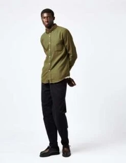 Portuguese FlannelTeca Shirt - Olive Green -Grami Jean Shop Portuguese Flannel Teca Shirt ESP BD Olive Green 20230908140249 2