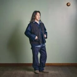 Post O'AllsArmy Vintage Satin Pants - Navy