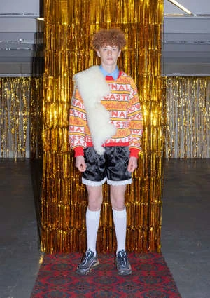 Adam JonesRibbon Frill Trim Shorts - Black 9 Adam JonesRibbon Frill Trim Shorts - Black - Image 7