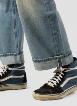 I AND MEunisex I AND ME Selvedge Wide Leg Jeans - Bleach -Grami Jean Shop Selvedge Wide Leg Jeans in Bleach 20211111004204 3