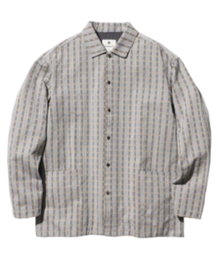 Snow PeakCotton Dobby Herringbone Shirt - Orange Dot