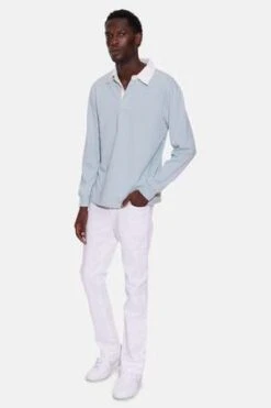 Blue&CreamSolid Rugby - Eucalyptus/White Collar -Grami Jean Shop Solid Rugby Eucalyptus W White Collar 20231028202542 4