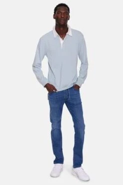 Blue&CreamSolid Rugby - Eucalyptus/White Collar -Grami Jean Shop Solid Rugby Eucalyptus W White Collar 20231028202543