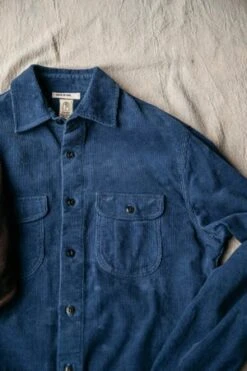 Hiroshi KatoThe Brace Corduroy Shirt - Pacific -Grami Jean Shop The Brace Corduroy Shirt Pacific 20231101174049 1