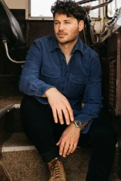 Hiroshi KatoThe Brace Corduroy Shirt - Pacific -Grami Jean Shop The Brace Corduroy Shirt Pacific 20231101174049