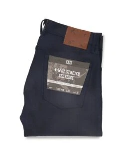 KATOThe Pen Slim Raw Stretch Selvedge Jeans - Indigo/Black