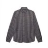 Wax LondonTrin Textured Check Shirt - Navy/Ecru -Grami Jean Shop Trin Textured Check 20230919183939