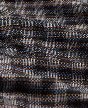 Wax LondonTrin Textured Check Shirt - Navy/Ecru 4 Wax LondonTrin Textured Check Shirt - Navy/Ecru - Image 2