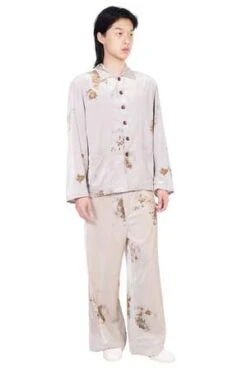 Peng TaiVelvet Chinese Medicine Print Pyjama Pants -Grami Jean Shop Velvet Chinese Medicine Print Pyjama Pants 20231030173252 1
